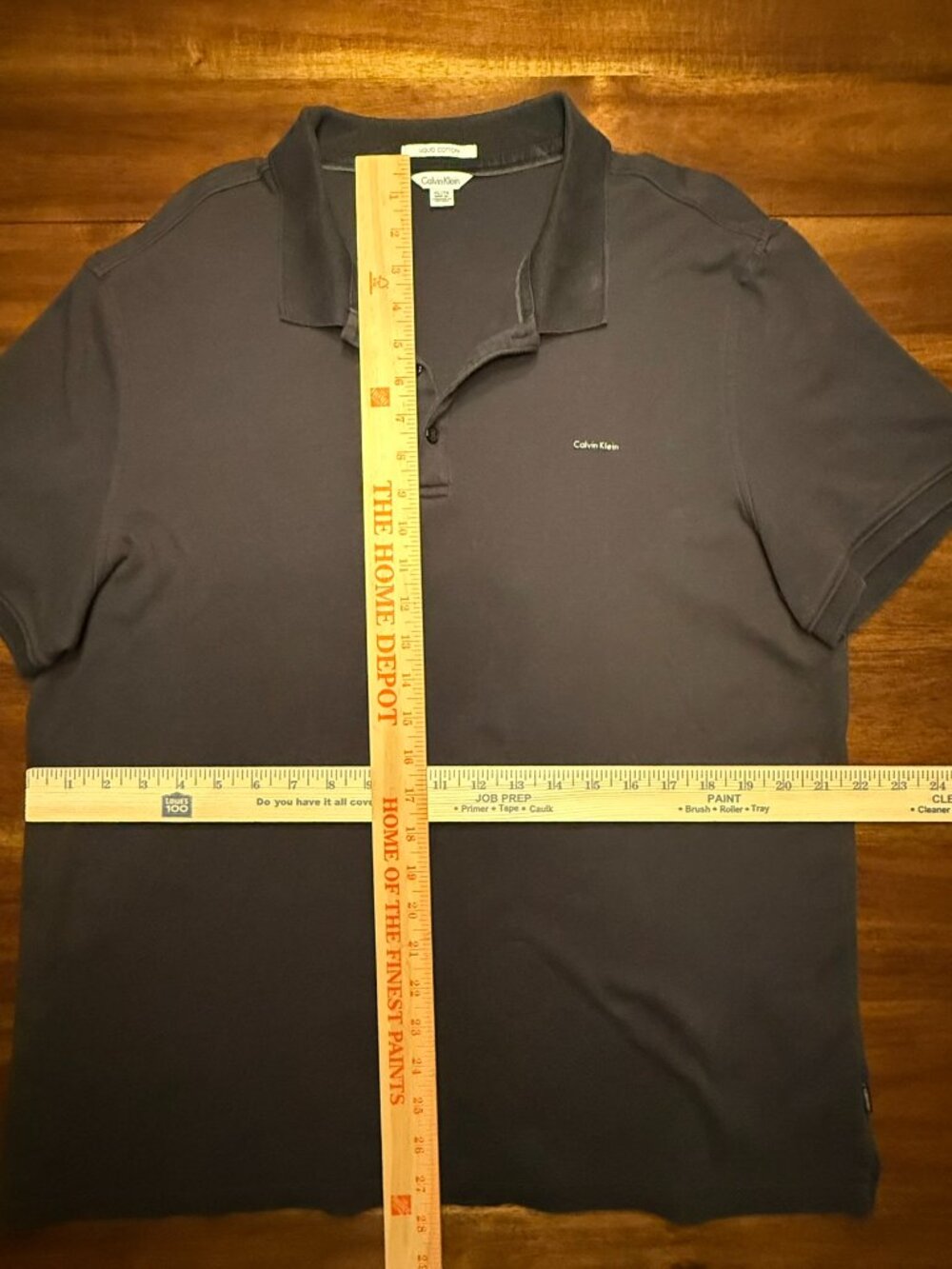 $65 CALVIN KLEIN LIQUID COTTON POLO SHIRT BLACK BEAUTY Size XL